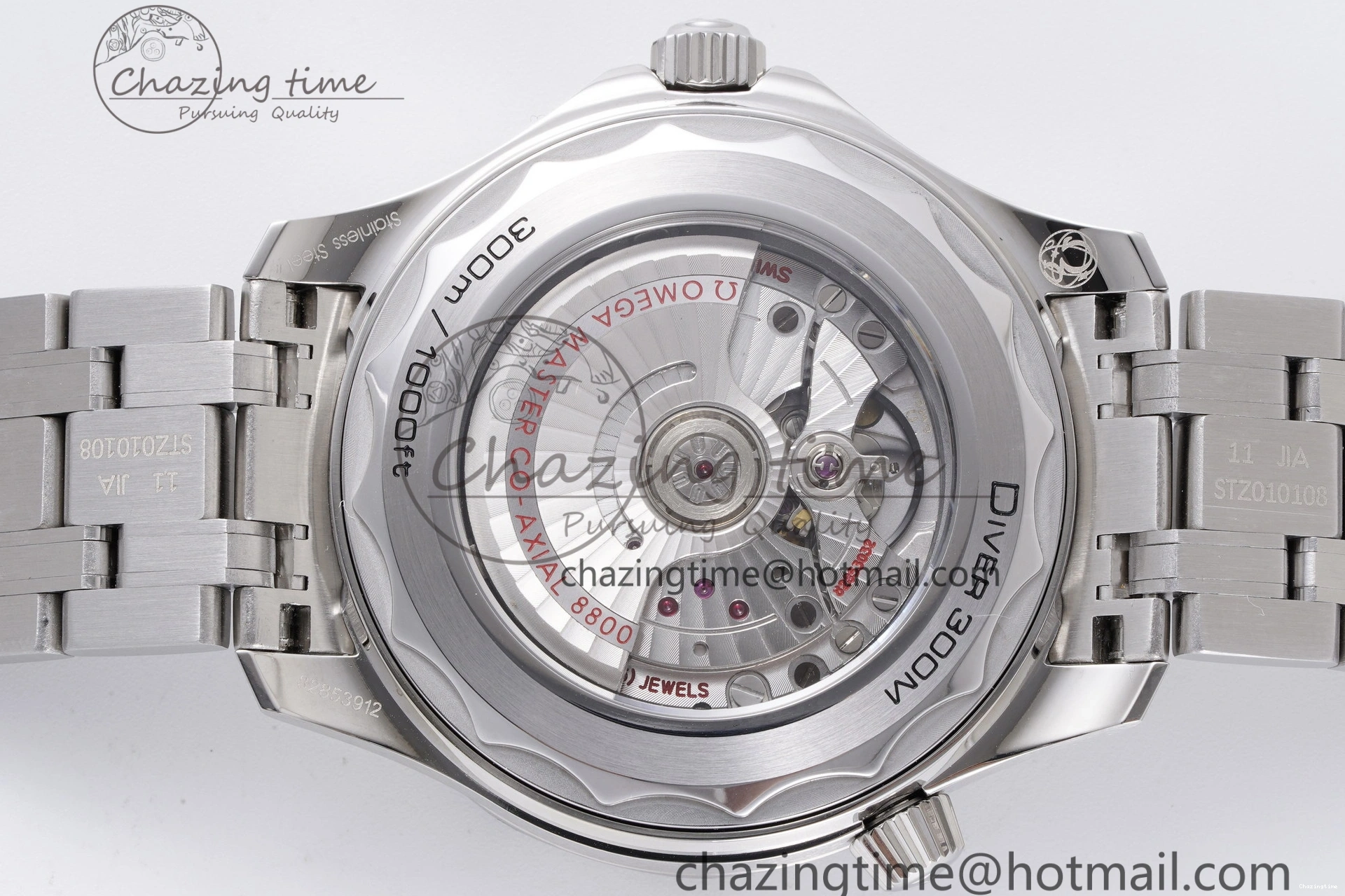 0310 Affordable Seamaster Diver 300M ZF 1:1 Best Edition Blue Ceramic Gray Dial on SS Bracelet A 7734